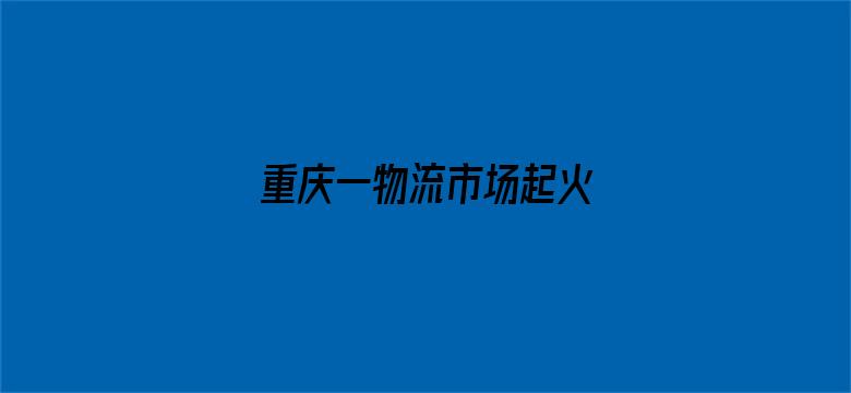 重庆一物流市场起火 无人伤亡